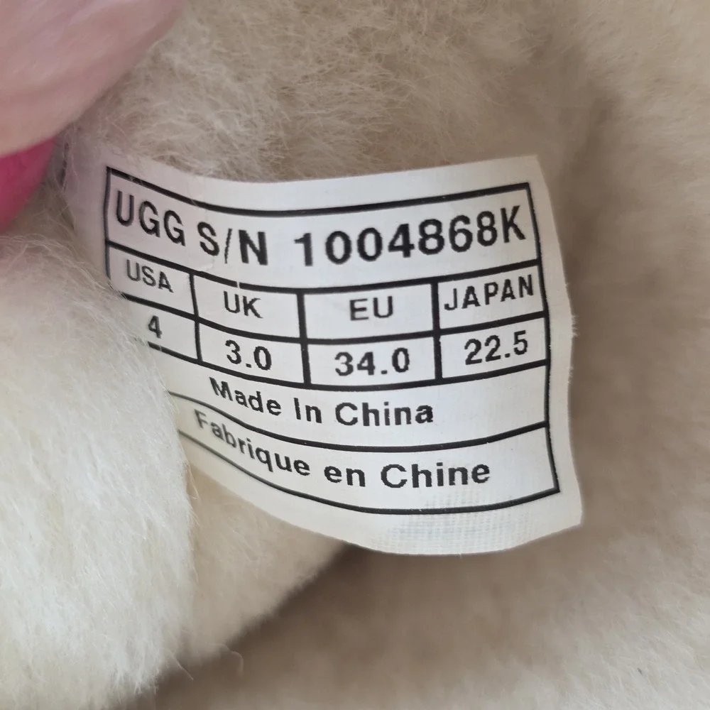 UGG Kids Classic Shearling Leather Boots Limited Edition Comic Book Print 4 34